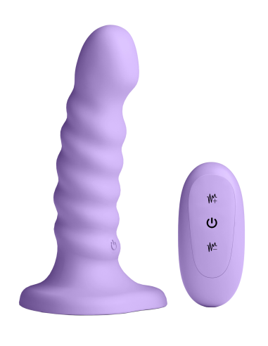 COLOURS RIBBED 5 INCH VIBRATING PURPLE
