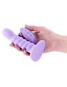 COLOURS RIBBED 5 INCH VIBRATING PURPLE