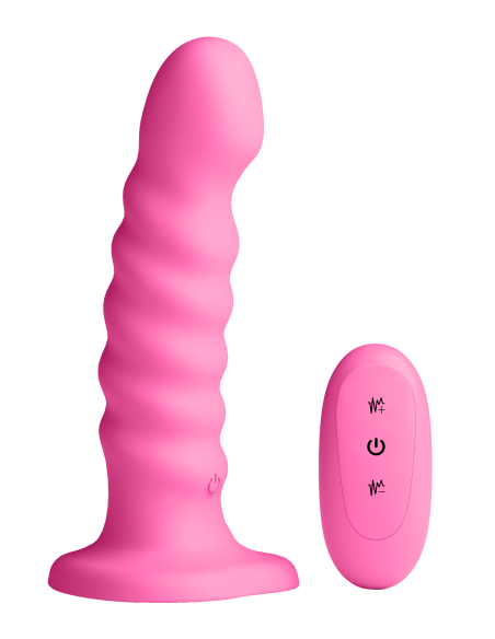 COLOURS RIBBED 6 INCH VIBRATING PINK