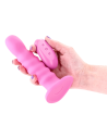 COLOURS RIBBED 6 INCH VIBRATING PINK