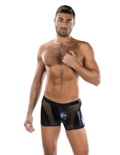 ENVY SHEER CONTRAST BOXER BRIEFS BLACK, OS