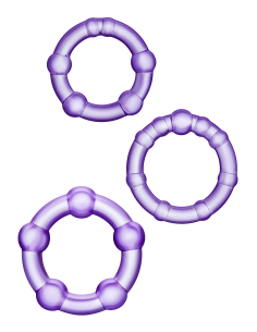 STAY HARD BEADED COCKRINGS PURPLE 2