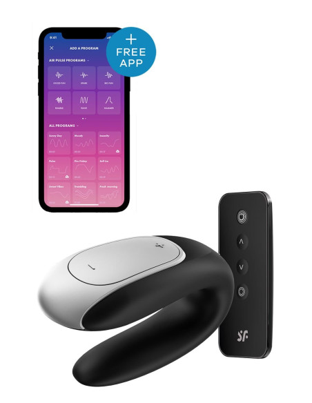 SATISFYER DOUBLE FUN CONNECT APP BLACK