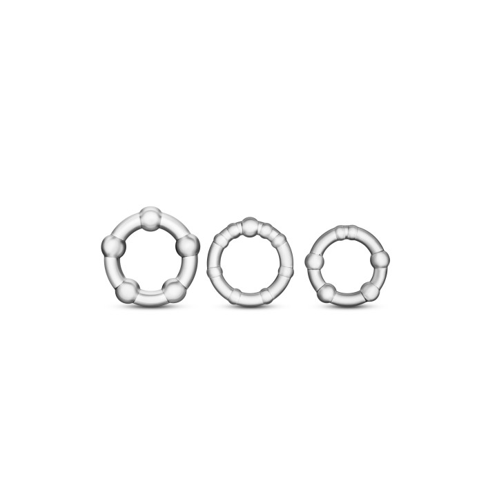STAY HARD BEADED COCKRINGS CLEAR