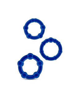 STAY HARD BEADED COCKRINGS BLUE