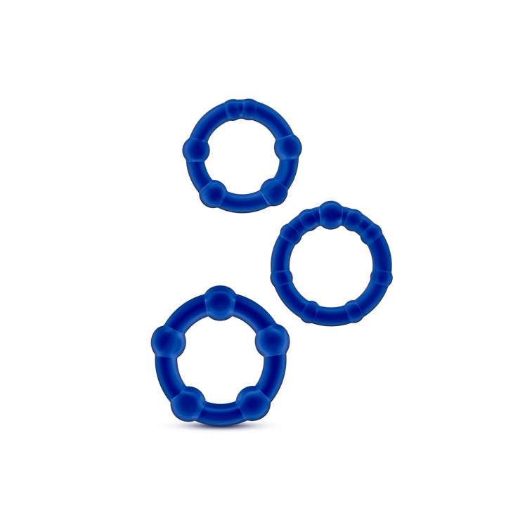 STAY HARD BEADED COCKRINGS BLUE