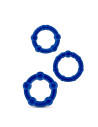 STAY HARD BEADED COCKRINGS BLUE - Sklep erotyczny Intymnosc24.pl
