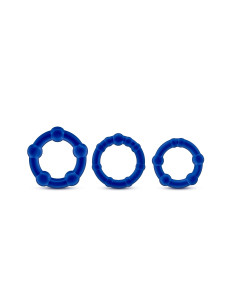 STAY HARD BEADED COCKRINGS BLUE 2