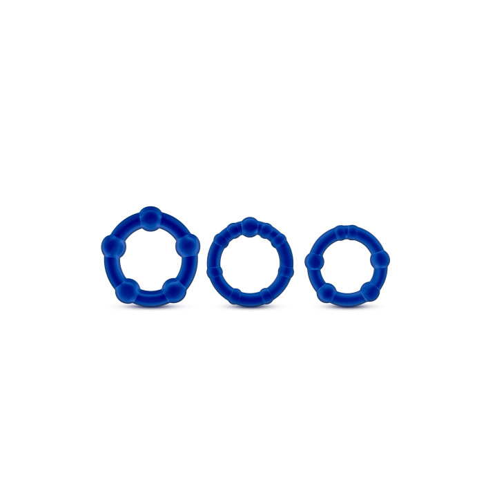 STAY HARD BEADED COCKRINGS BLUE