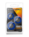 STAY HARD BEADED COCKRINGS BLUE - Sklep erotyczny Intymnosc24.pl