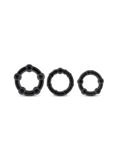 STAY HARD BEADED COCKRINGS BLACK 2