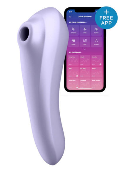 SATISFYER DUAL PLEASURE CONNECT APP MAUVE