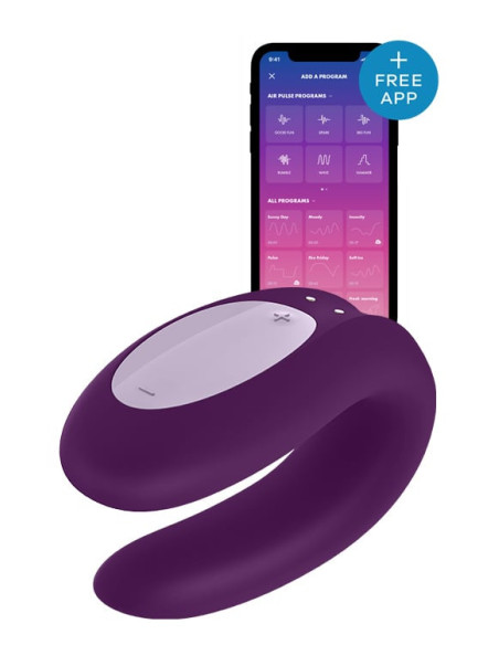SATISFYER DOUBLE JOY CONNECT APP PURPLE