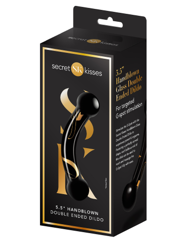 SECRET KISSES 5.5 INCH HANDBLOWN DOUBLE ENDED DILDO