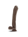 DR. SKIN MR. ED 13 INCH DILDO WITH BALLS  CHOCOLATE